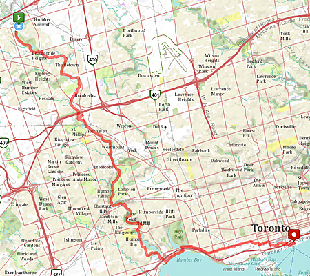 Humber River Trail Map